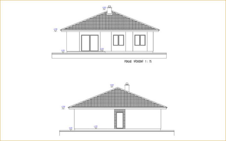 Vizualizácia rodinného domu 12×12
