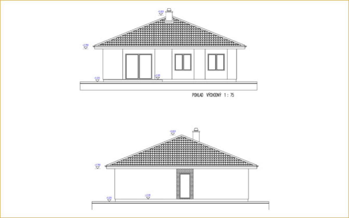 Vizualizácia rodinného domu 12×12